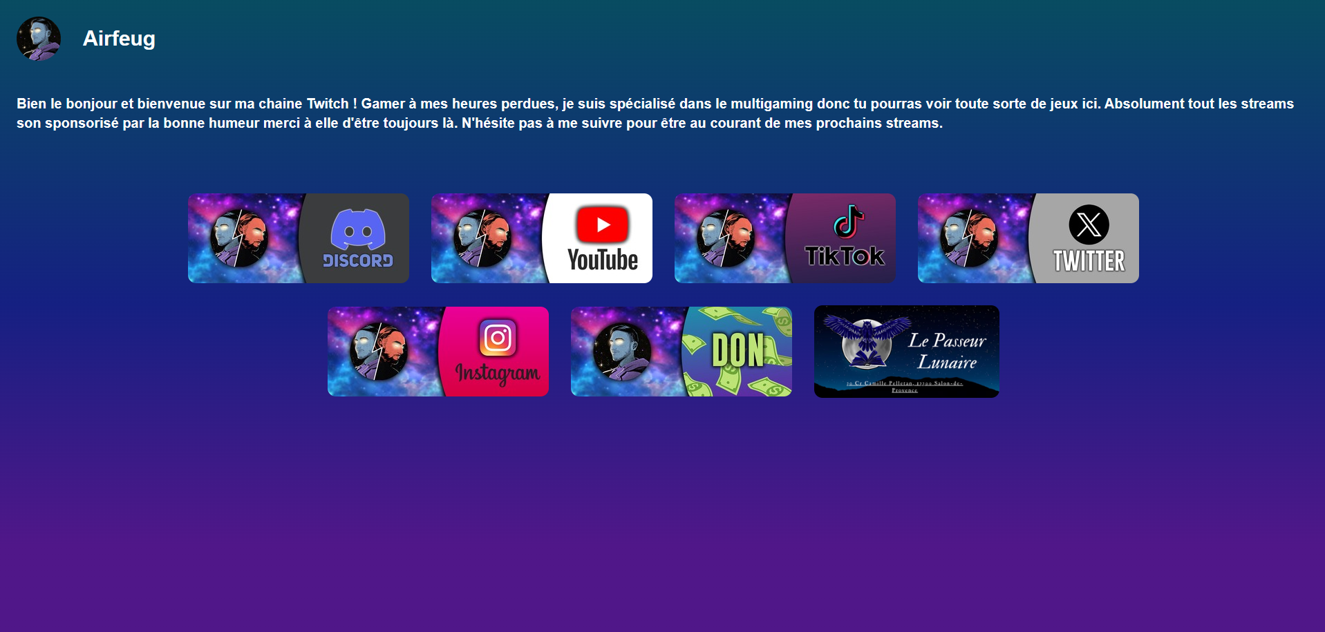 Site pour la chaine d'AirFeug'