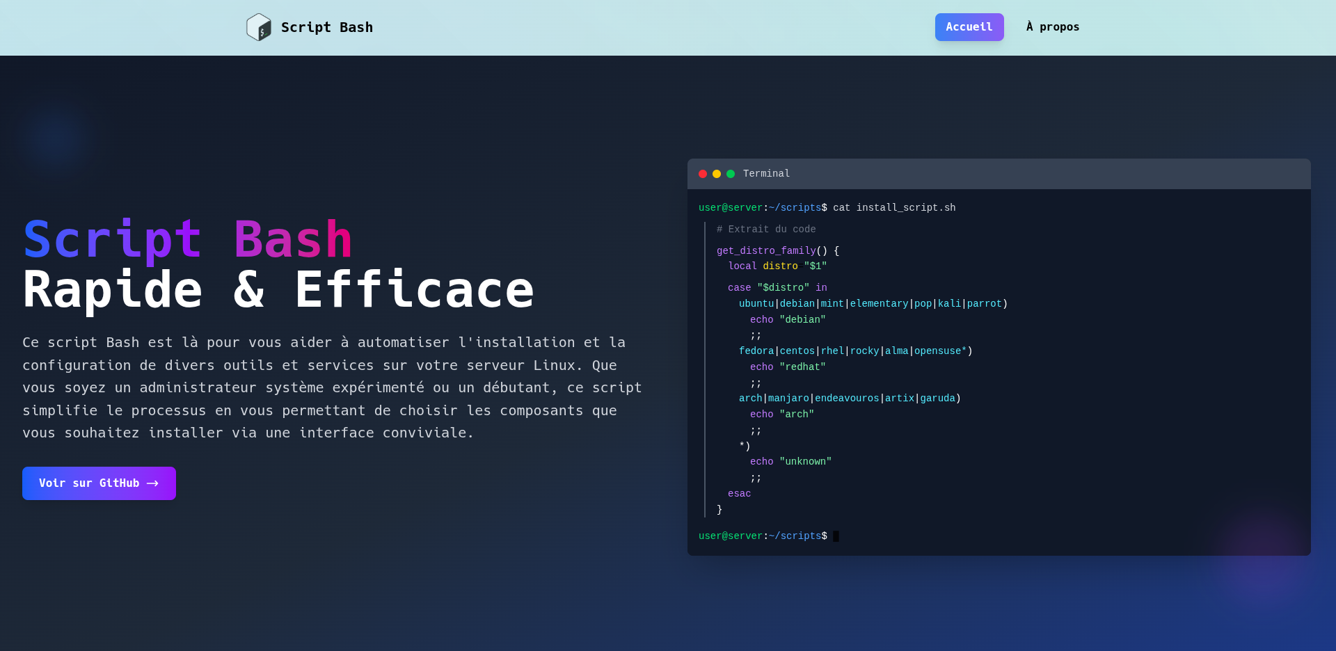 Scripts installation Linux